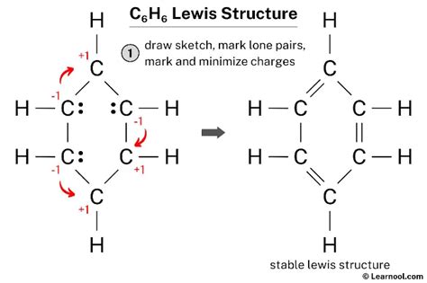 c6h6 dot structure|C6H6 Lewis structure .